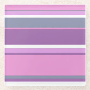 Dessous-de-verre En Verre Lilac rayures