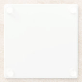 Dessous-de-verre En Verre Linge blanc, blanc cassé (Dos)