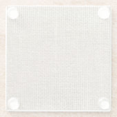 Dessous-de-verre En Verre Linge brut : Tissu texturé naturel. (Dos)