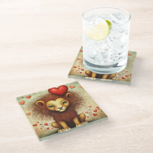 Dessous-de-verre En Verre Lion Love 1