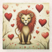 Dessous-de-verre En Verre Lion Love 2 (Devant)