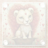 Dessous-de-verre En Verre Lion Love 3 (Dos)
