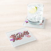 DESSOUS-DE-VERRE EN VERRE LIP KISSES (Incliné)