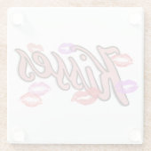 DESSOUS-DE-VERRE EN VERRE LIP KISSES (Dos)