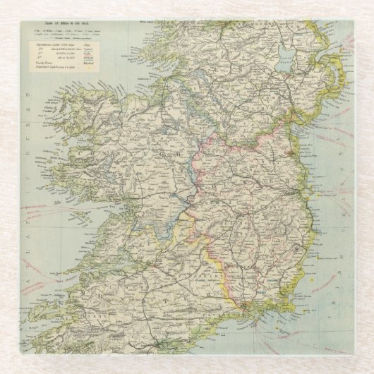 Dessous-de-verre En Verre L'Irlande (Devant)