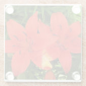 Dessous-de-verre En Verre Lis oranges (Dos)