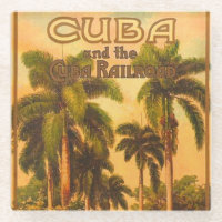 Lithographie vintage de voyage à Cuba - Cuba Railr