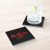 Dessous-de-verre En Verre Little Red Devil Thunder_Cove (Incliné)