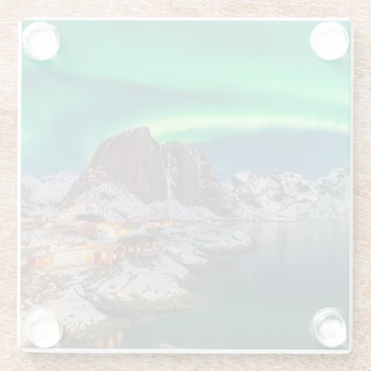 Dessous-de-verre En Verre Littoral | Lofoten Islands, Hamnoy, Norvège (Dos)