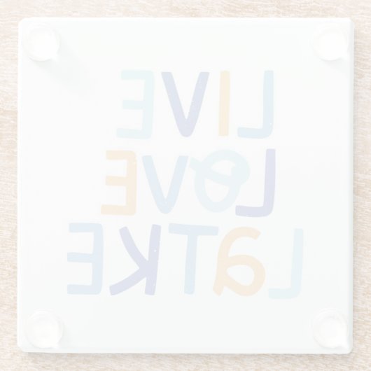 Dessous-de-verre En Verre Live Love Latke Hanoukka Design (Dos)