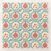 Dessous-de-verre En Verre Lively Christmas Floral Coaster (Devant)