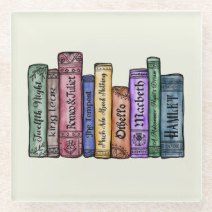 Dessous-de-verre En Verre Livres Shakespeare No.1