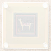 Dessous-de-verre En Verre Llama Giftable Whimsical (Dos)
