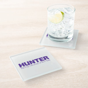 Dessous-de-verre En Verre Logo académique de Hunter College CUNY