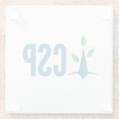 Dessous-de-verre En Verre Logo CSP simple (Dos)