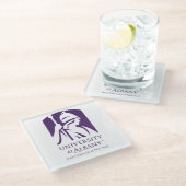 Dessous-de-verre En Verre Logo de l'Université d'Albany (Incliné)