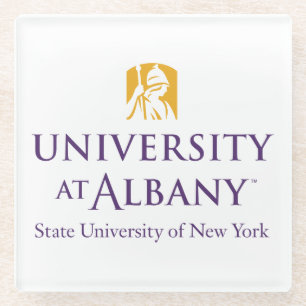 Dessous-de-verre En Verre Logo de l'Université d'Albany