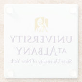 Dessous-de-verre En Verre Logo de l'Université d'Albany (Dos)