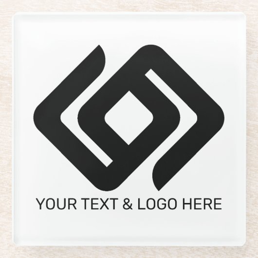 Dessous-de-verre En Verre Logo de votre entreprise (Devant)