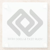 Dessous-de-verre En Verre Logo de votre entreprise (Dos)