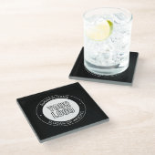 Dessous-de-verre En Verre Logo d'entreprise ou Modèle de texte de conception (Incliné)