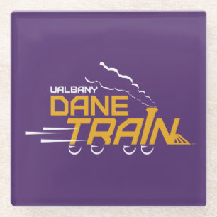Dessous-de-verre En Verre Logo du train UAlbany Dane