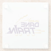 Dessous-de-verre En Verre Logo du train UAlbany Dane (Dos)