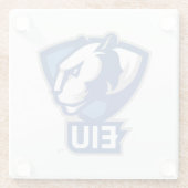Dessous-de-verre En Verre Logo Eastern Illinois University Panthers (Dos)
