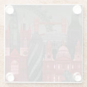 Dessous-de-verre En Verre London Elevages by Night - Rouge (Dos)