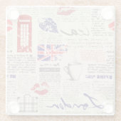 Dessous-de-verre En Verre Londres, Angleterre (Dos)