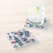 Dessous-de-verre En Verre Londres, Angleterre (Incliné)