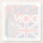 Dessous-de-verre En Verre Londres Big Ben | Angleterre (Dos)
