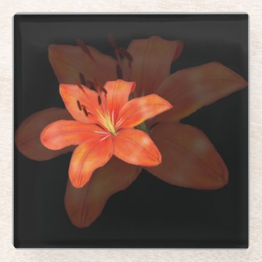Dessous-de-verre En Verre Lonely Lily Flower (Devant)