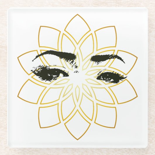 Dessous-de-verre En Verre Lotus Eyes (Devant)