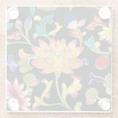 Dessous-de-verre En Verre Lotus Fleurs et Vins (Dos)