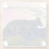 Dessous-de-verre En Verre Loup de grand pays (Dos)