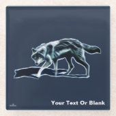 Dessous-de-verre En Verre Loup foncé (Devant)