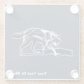 Dessous-de-verre En Verre Loup foncé (Dos)