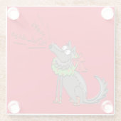 Dessous-de-verre En Verre Loup Noël Funny Mignonnes Enfants (Dos)