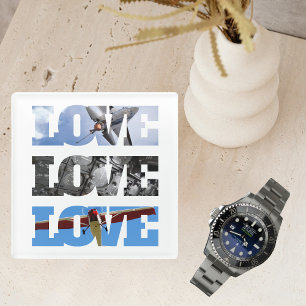 Dessous-de-verre En Verre LOVE avion, avion, aviation, décoration de maison,