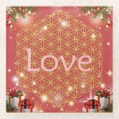 Dessous-de-verre En Verre Love christmas (Devant)