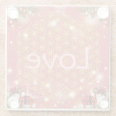 Dessous-de-verre En Verre Love christmas (Dos)