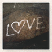 Dessous-de-verre En Verre Love graffiti (Devant)