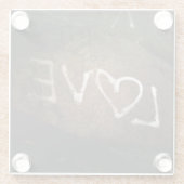 Dessous-de-verre En Verre Love graffiti (Dos)