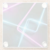 Dessous-de-verre En Verre Lumières de néon Abstraites 3 dimensions cool (Dos)