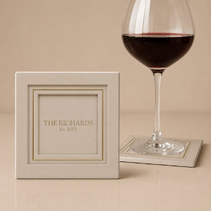 Dessous-de-verre En Verre Luxe familial personnalisé