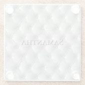 Dessous-de-verre En Verre Luxe Soft Grey Faux Velvet (Dos)