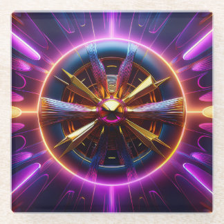 Dessous-de-verre En Verre Lyapunov Fractal Beaucoup Manipulé