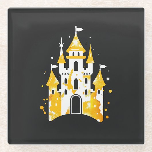 Dessous-de-verre En Verre Ma maison est mon château (Devant)