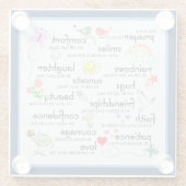 Dessous-de-verre En Verre Ma Prière Pour Vous Bénédictions (Dos)